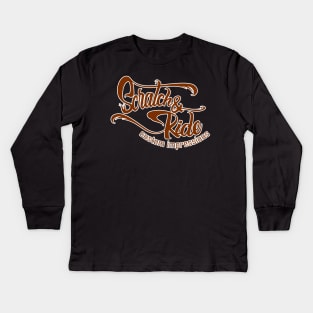 Scratch & Ride Brand (Dark Sienna Logo) Kids Long Sleeve T-Shirt
